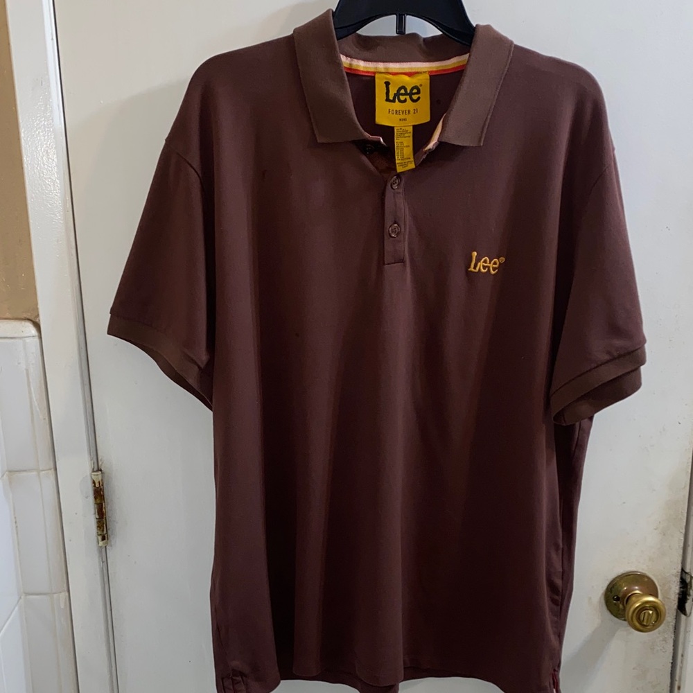 Lee X Forever 21 Limited Edition Men's Brown Polo Shirt XXL